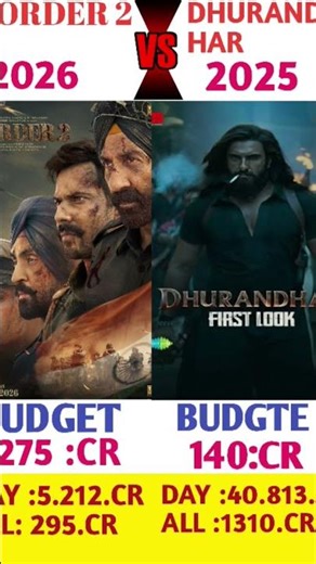 #dhurandhar# vs #border #💵🤑#information