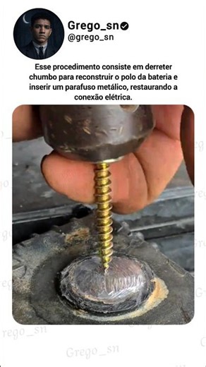 Conserto de bateria #curiosidades #grego_sn
