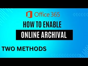 How to Enable Online Archive in Office 365 | Microsoft 365 Online Archival Tutorial