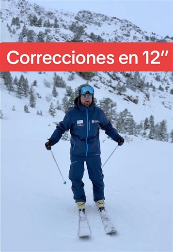 Posición incorrecta vs posición correcta. ⛷️❌ vs ⛷️✅ Guárdalo, compártelo y sígueme. #Esquí #TécnicaSki #MejoraTuEsquí