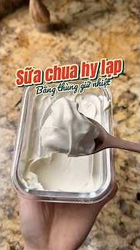 Sữa chua hy lạp ngon cực mag dễ làm #food #thuthuy #cooking #suachua #suachuahylap