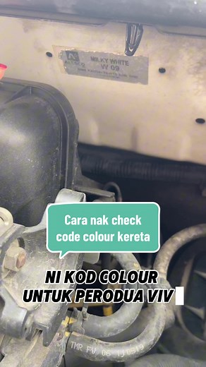 Cara nak check colour code kereta korang. Senang je, korang tengok kat bonet depan ataupun kat tepi pintu kereta. Kalau takde juga, boleh tengok kat buku manual kereta atau geran kereta #fastlinkautopart #fastlink2u #kedaisparepart #kedaisparepartmurah #kedaisparepartkereta #fyp #foryoupage #fypシ #fyppppppppppppppppppppppp