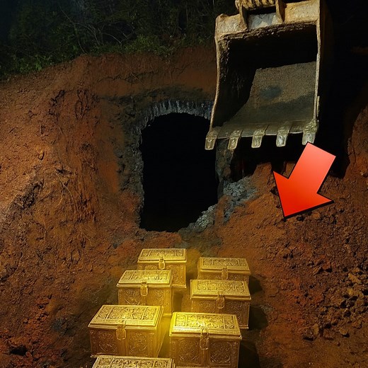 3.2M views · 32K reactions | Excavator Unearths Ancient Gold Hoard Hidden Beneath the Earth!" | Treasure Hunter | Facebook
