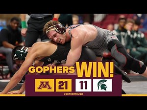 Highlights: #12 Gopher Wrestling Earns First B1G Win of the Season