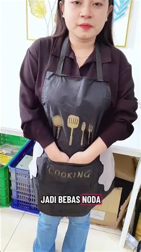 Celemek Masak Apron Cooking dengan Lap Tangan Dan Kantong Bahan Anti Air Cocok Buat Dapur #trending