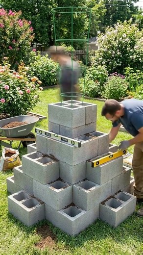 Grow MORE in LESS space! (Vertical Garden Build) 🪴 #diyplanter #garden #gardening #backyard