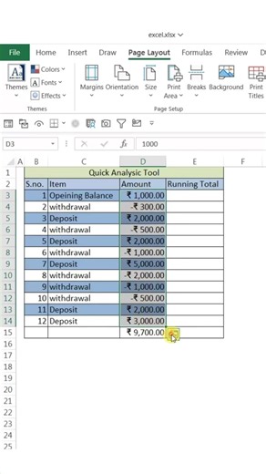 How to use runing total of excel data #excel #jaunpur #computereducation #exceltips #skilluper