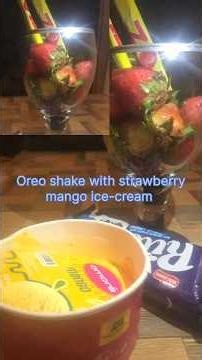 Oreo shake with strawberry & mango flavor