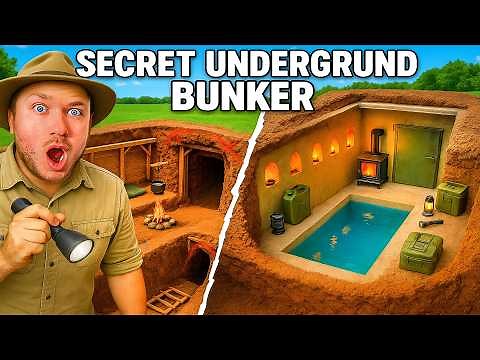 We Built a SECRET UNDERGROUND BUNKER to HUNT the POND MONSTER!