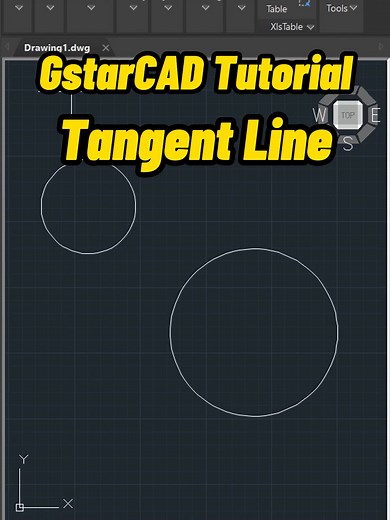 Create tangent lines between circles in GstarCAD #CAD #GstarCAD #Engin...