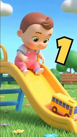 Ten Little Buses | Learn Numbers 1 to 10 | Nursery Rhymes & Kids Songs #shorts #babysongs #singalong