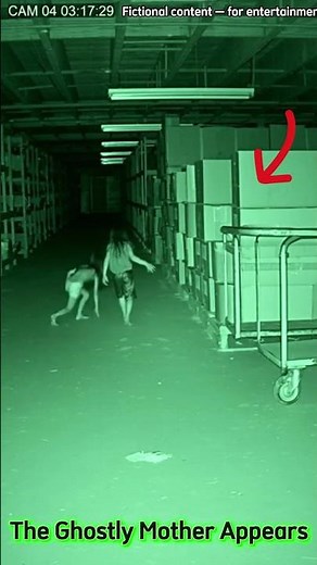 Night-Vision Camera captures ghosts in the storage room, 3:17 AM #HorrorShorts #CreepyVideo