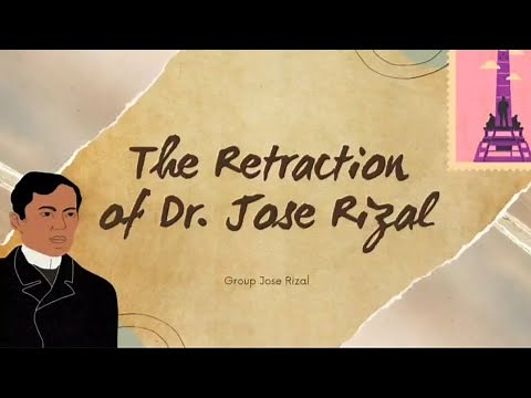 THE RETRACTION OF DR. JOSE RIZAL