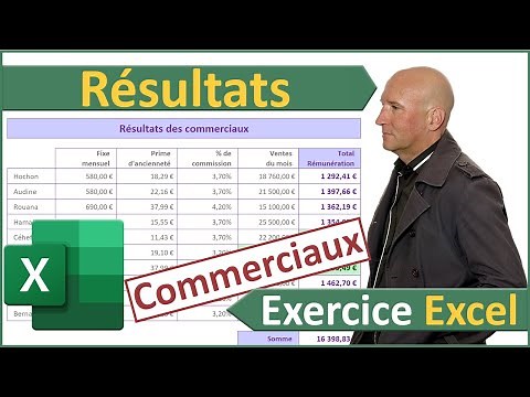 Exercice Excel sur les résultats commerciaux