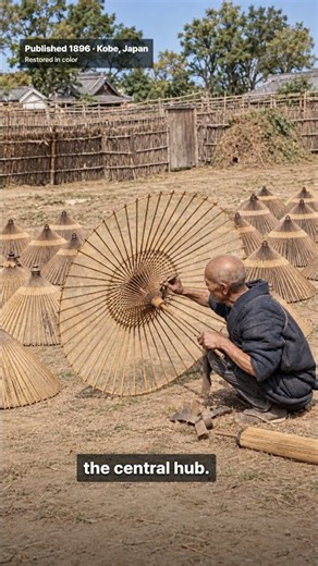 How they crafted umbrellas before modern machines #history #craftsmanship #japan