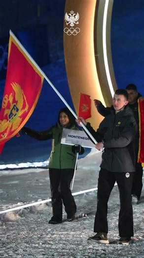 Montenegrin Olympic team at the opening ceremony of the Winter Olympic Games – Milano Cortina 2026