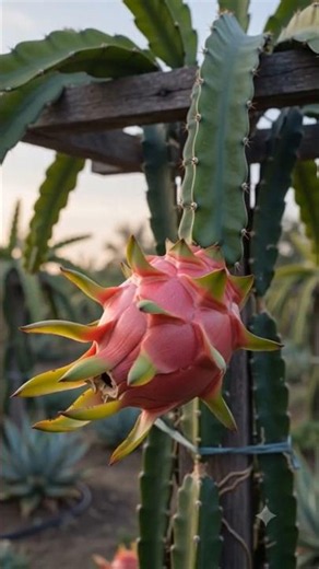 The Life Cycle of a dragon fruit Pitaya: Spectacular Bloom & Fruit 🌺🐉 #shorts