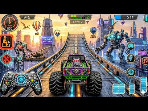 Insane Monster Truck Stunts 💥 Best Mega Ramp Car Stunt Game!