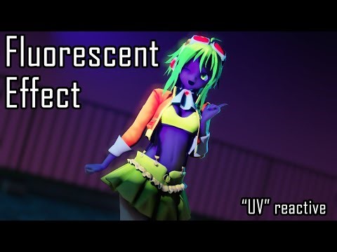 (MMD RAYCAST) How to make a Fluorescent/Neon/Glow in the Dark effect