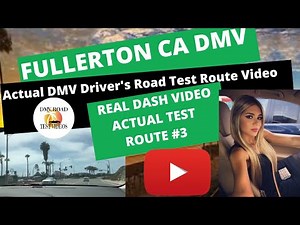 *ACTUAL TEST ROUTE * Fullerton DMV Behind The Wheel Driver's License Road Test - Ca California