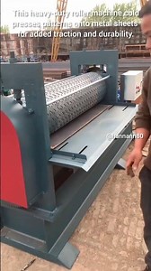 How embossed floor plates are made.The precision of this embossing machine is next level#like#follow
