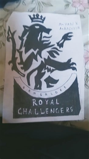drawing of rcb logo #2021 rcb theme song #virat kolhi