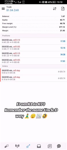 Uncle D's Forex Journey: From R1 to R70