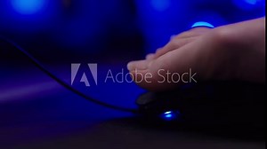 Person operate mouse with feet double click with big toe close-up 4K