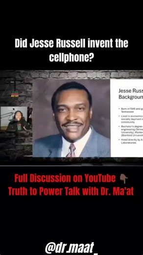Dr. Ma'at, DEng on Instagram: "Jesse Russell is an extraordinary engineer whose groundbreaking work in digital wireless communication helped shape the modern cellular industry. But claiming that he “invented the cellphone” misrepresents his actual contributions — and that misrepresentation gives critics an easy excuse to dismiss the very real, transformative work he did. We don’t need myths to honor Black genius. We need accuracy. Integrity. Depth. Let’s celebrate Black excellence truthfully and