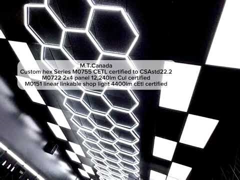 M0755: M.T.C Canada LED Hexagon Lights Series Input 100-277VAC 6000K CETL