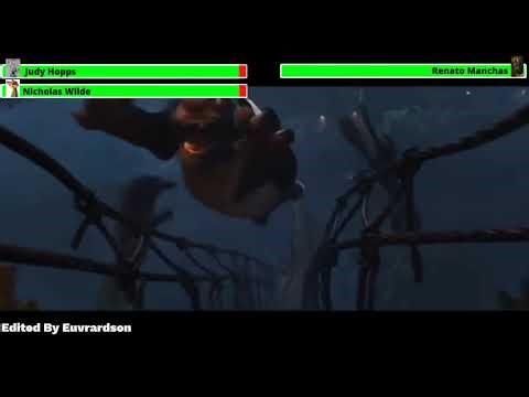 Zootopia (2016) Jaguar Chase Scene with healthbars