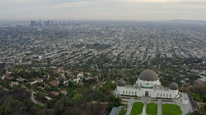 City view from the Observatory in Los Angeles - Free Stock Video