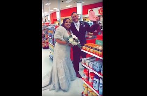 Bride hits the bullseye with epic wedding photo shoot in Target
