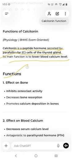 function of calcitonin