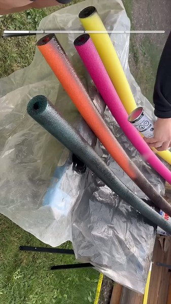 Spray paint some Dollar Tree pool noodles