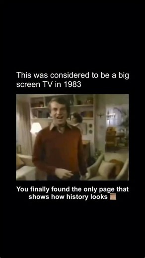 History Facts & Stories on Instagram: "Back in 1983, a television of this size was regarded as an impressive household centerpiece, the kind of set that families would proudly describe as a true big screen. At the time it represented a major step forward in home entertainment, standing out as a symbol of modern technology and a source of excitement for anyone who gathered around it."