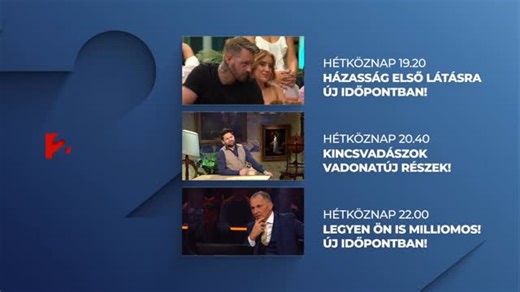 TV2 📺 🎥 💻 🎬 on Instagram: "Műsorváltozás a TV2-n! – A Házasság első látásra után vadonatúj részekkel ma este elindul a Kincsvadászok! 😍🤩 #tv2"