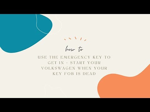How to Use your Emergency Key to Enter + Start your Volkswagen when your Key Fob is Dead