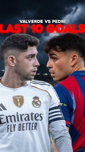 Valverde’s Last 10 Goals vs Pedri’s Last 10 Goals! #football #barcelona #realmadrid #valverde #pedri