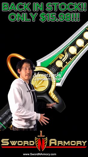 POWER RANGERS FANS? WHERE YOU AT!!! DRAGON ZORD SWORD PROP REPLICA BACK IN STOCK AT https://www.swordnarmory.com/new/munetoshi-18-5-foam-mighty-morphing-green-game-ranger-dragon-dagger-costume-cosplay-prop/?searchid=0&search_query=1149 #POWERRANGERS #TOMMYOLIVER #GREENRANGER #DRAGONZORD #REPLICA | Sword N Armory | Facebook