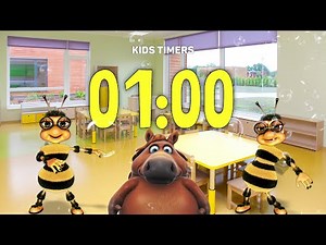 Happy 1 Minute Kids Classroom Timer | Fun & Motivating Countdown for Kids and Teachers 🎉