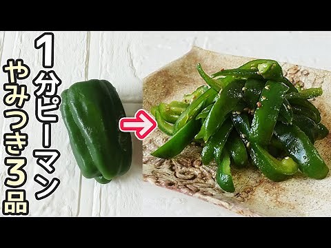 レンジで50秒！超時短！ピーマンのレシピが無限大に広がります‼作り置きにおすすめ♪アレンジレシピと保存方法も紹介