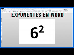 Cómo Poner Exponente en Word