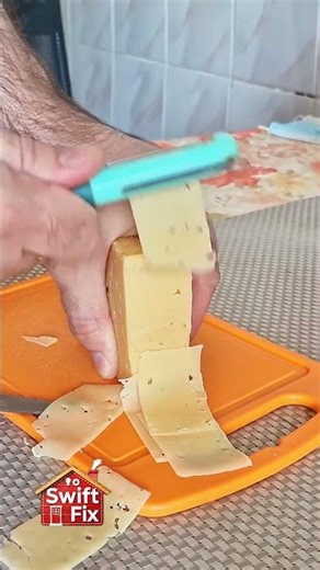 How to Slice Cheese Perfectly Using a Potato Peeler 🧀✨ #kitchenhacks #howto