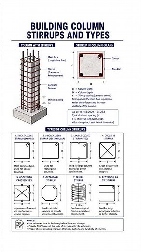 Types of stirrups#civil #engineering #stirrups#civilengineering #column #stirrup#columnring