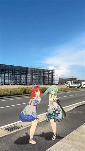 【立ち上がる要塞 愛包 4/4】空にそびえる鉄（くろがね）の城 原神のニィロウとファルザンが「愛包ダンスホール」踊ってみた【原神 AR ダンス HIMEHINA】