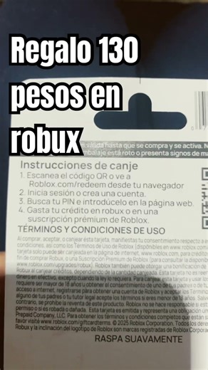 Regalo tarjeta de robux