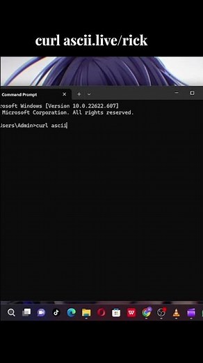 CMD Rick Roll Animation 🎵💻 | Hidden CMD Trick | The HR Dev-Hub #shorts