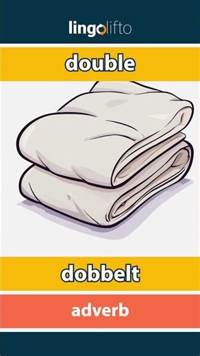 🇬🇧🇩🇰 double - dobbelt : learn English : Lad os lære engelsk : vocabulary builder