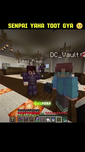 Senpai Yaha Toot Gya 🥺 | #minecraft #viralshort #senpaispider #gaming